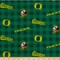 Licensed NCAA University of Oregon Buffalo Plaid OR-1207 Cotton Fabric by the Yard